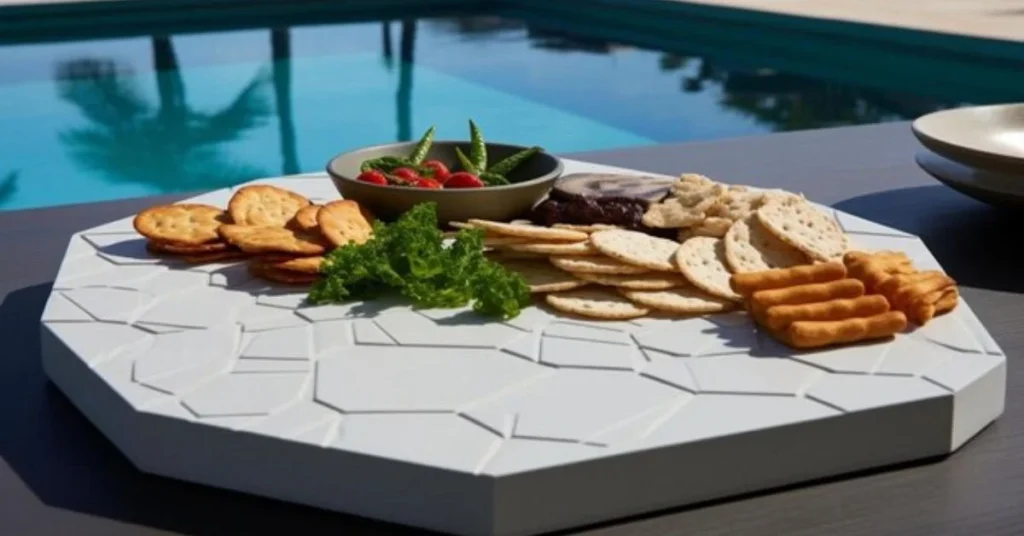 Outdoor Kitchen by the Above Ground Pool 